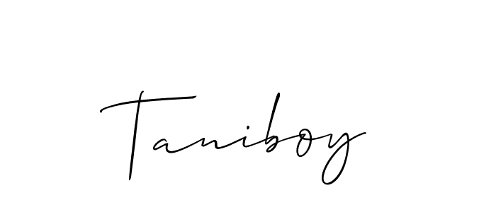 Create a beautiful signature design for name Taniboy. With this signature (Allison_Script) fonts, you can make a handwritten signature for free. Taniboy signature style 2 images and pictures png