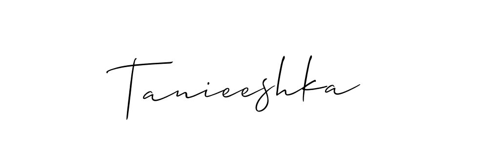 You can use this online signature creator to create a handwritten signature for the name Tanieeshka. This is the best online autograph maker. Tanieeshka signature style 2 images and pictures png