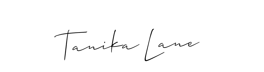 Design your own signature with our free online signature maker. With this signature software, you can create a handwritten (Allison_Script) signature for name Tanika Lane. Tanika Lane signature style 2 images and pictures png