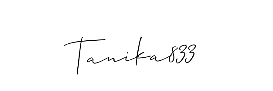 You should practise on your own different ways (Allison_Script) to write your name (Tanika833) in signature. don't let someone else do it for you. Tanika833 signature style 2 images and pictures png