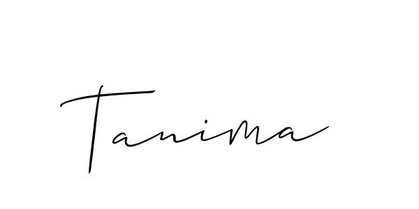 Allison_Script is a professional signature style that is perfect for those who want to add a touch of class to their signature. It is also a great choice for those who want to make their signature more unique. Get Tanima name to fancy signature for free. Tanima signature style 2 images and pictures png