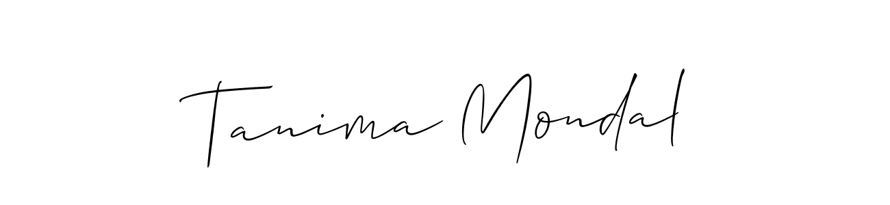 You should practise on your own different ways (Allison_Script) to write your name (Tanima Mondal) in signature. don't let someone else do it for you. Tanima Mondal signature style 2 images and pictures png