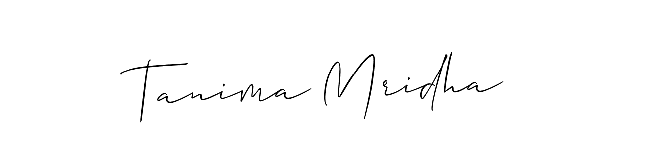 Make a short Tanima Mridha signature style. Manage your documents anywhere anytime using Allison_Script. Create and add eSignatures, submit forms, share and send files easily. Tanima Mridha signature style 2 images and pictures png