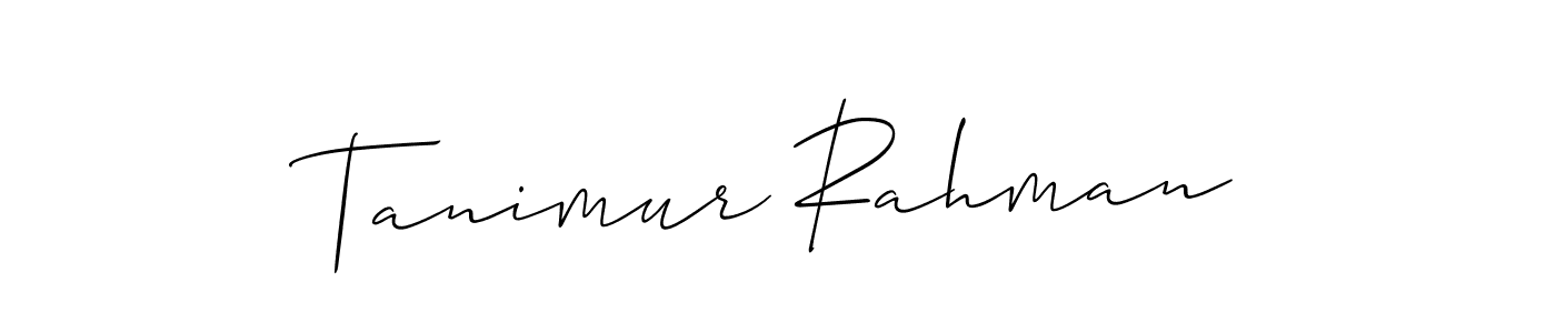 Create a beautiful signature design for name Tanimur Rahman. With this signature (Allison_Script) fonts, you can make a handwritten signature for free. Tanimur Rahman signature style 2 images and pictures png