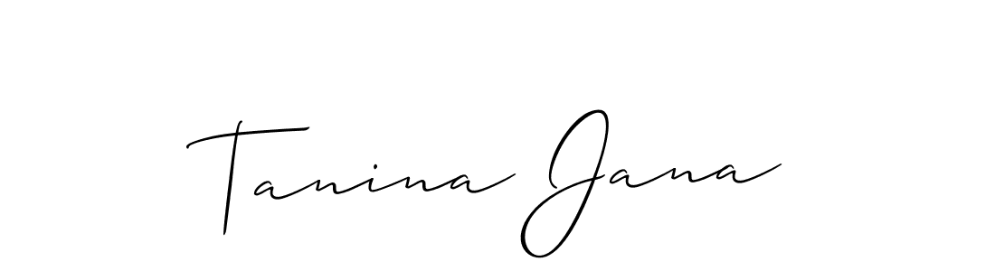 Also we have Tanina Jana name is the best signature style. Create professional handwritten signature collection using Allison_Script autograph style. Tanina Jana signature style 2 images and pictures png