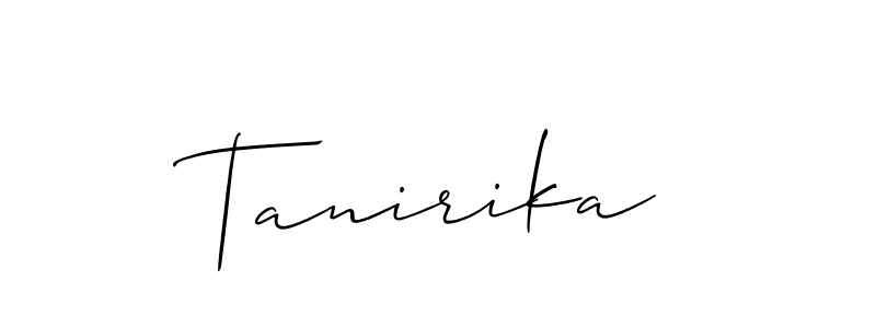 How to make Tanirika signature? Allison_Script is a professional autograph style. Create handwritten signature for Tanirika name. Tanirika signature style 2 images and pictures png