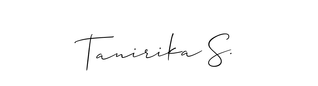 Use a signature maker to create a handwritten signature online. With this signature software, you can design (Allison_Script) your own signature for name Tanirika S.. Tanirika S. signature style 2 images and pictures png