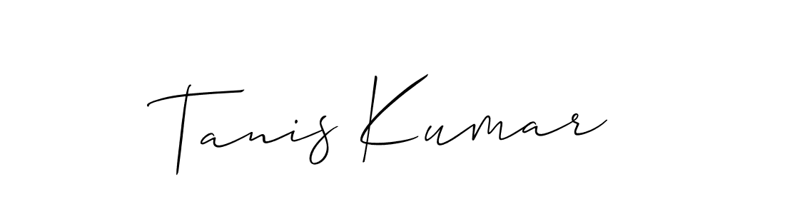 Allison_Script is a professional signature style that is perfect for those who want to add a touch of class to their signature. It is also a great choice for those who want to make their signature more unique. Get Tanis Kumar name to fancy signature for free. Tanis Kumar signature style 2 images and pictures png