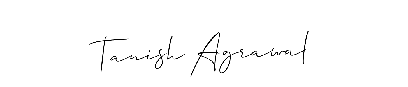 Use a signature maker to create a handwritten signature online. With this signature software, you can design (Allison_Script) your own signature for name Tanish Agrawal. Tanish Agrawal signature style 2 images and pictures png