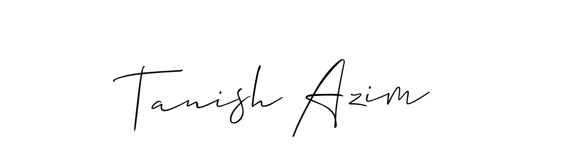 Similarly Allison_Script is the best handwritten signature design. Signature creator online .You can use it as an online autograph creator for name Tanish Azim. Tanish Azim signature style 2 images and pictures png