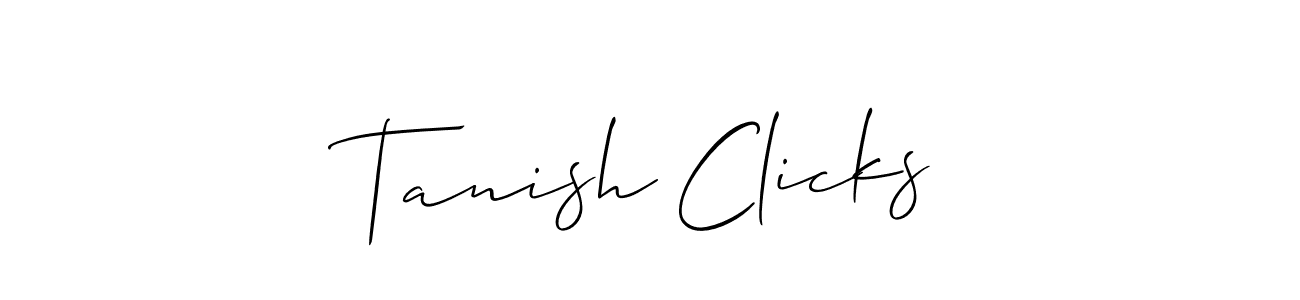 Use a signature maker to create a handwritten signature online. With this signature software, you can design (Allison_Script) your own signature for name Tanish Clicks. Tanish Clicks signature style 2 images and pictures png