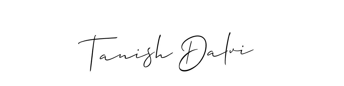 How to Draw Tanish Dalvi signature style? Allison_Script is a latest design signature styles for name Tanish Dalvi. Tanish Dalvi signature style 2 images and pictures png