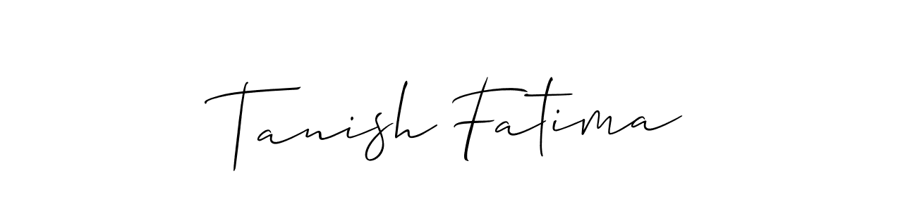 How to make Tanish Fatima signature? Allison_Script is a professional autograph style. Create handwritten signature for Tanish Fatima name. Tanish Fatima signature style 2 images and pictures png