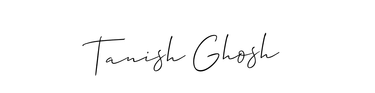 Similarly Allison_Script is the best handwritten signature design. Signature creator online .You can use it as an online autograph creator for name Tanish Ghosh. Tanish Ghosh signature style 2 images and pictures png