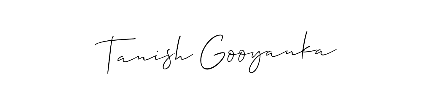 Use a signature maker to create a handwritten signature online. With this signature software, you can design (Allison_Script) your own signature for name Tanish Gooyanka. Tanish Gooyanka signature style 2 images and pictures png