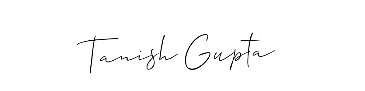 The best way (Allison_Script) to make a short signature is to pick only two or three words in your name. The name Tanish Gupta include a total of six letters. For converting this name. Tanish Gupta signature style 2 images and pictures png