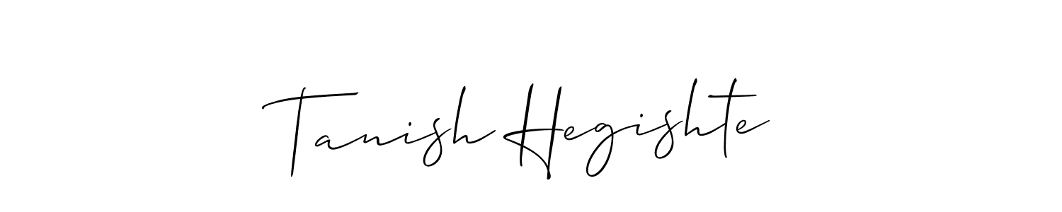 Use a signature maker to create a handwritten signature online. With this signature software, you can design (Allison_Script) your own signature for name Tanish Hegishte. Tanish Hegishte signature style 2 images and pictures png