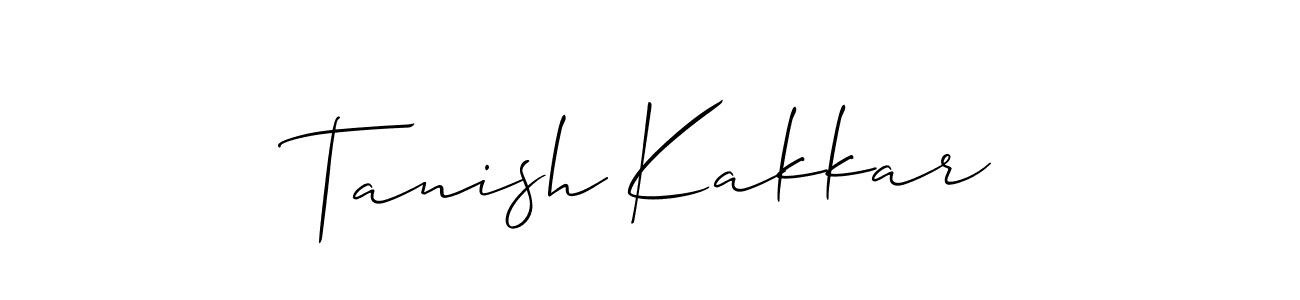 How to make Tanish Kakkar signature? Allison_Script is a professional autograph style. Create handwritten signature for Tanish Kakkar name. Tanish Kakkar signature style 2 images and pictures png