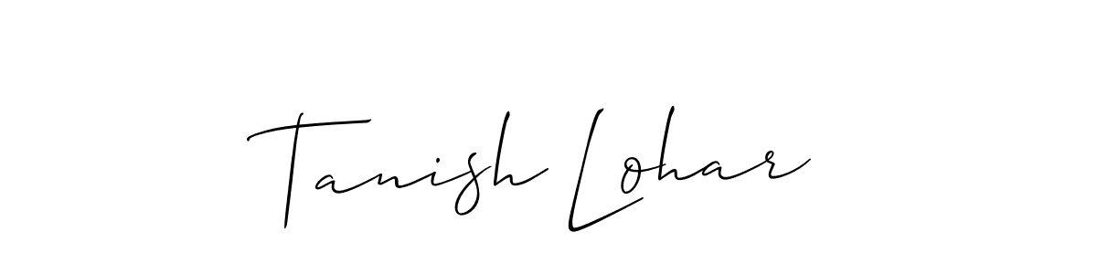 How to make Tanish Lohar name signature. Use Allison_Script style for creating short signs online. This is the latest handwritten sign. Tanish Lohar signature style 2 images and pictures png