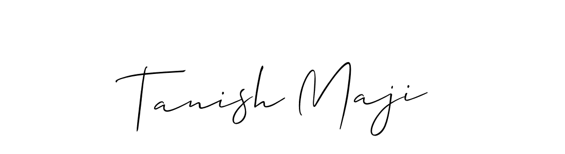 You should practise on your own different ways (Allison_Script) to write your name (Tanish Maji) in signature. don't let someone else do it for you. Tanish Maji signature style 2 images and pictures png