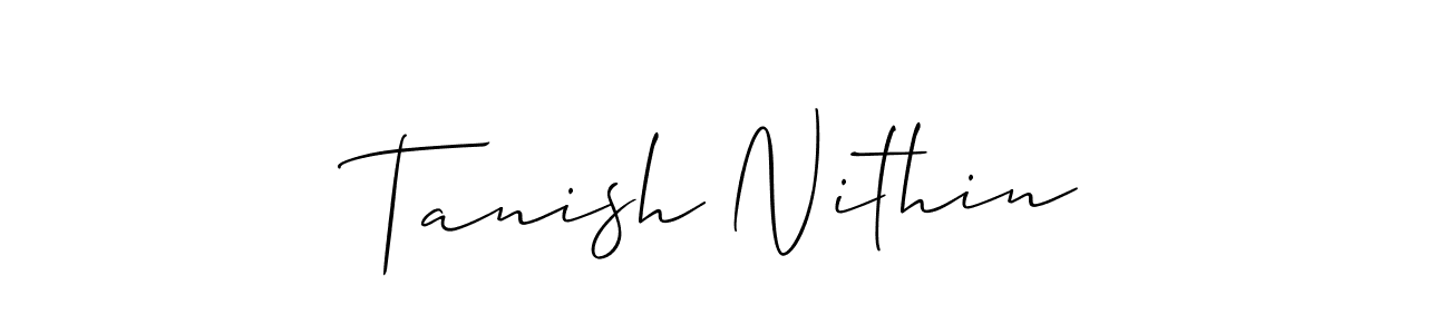 How to make Tanish Nithin signature? Allison_Script is a professional autograph style. Create handwritten signature for Tanish Nithin name. Tanish Nithin signature style 2 images and pictures png