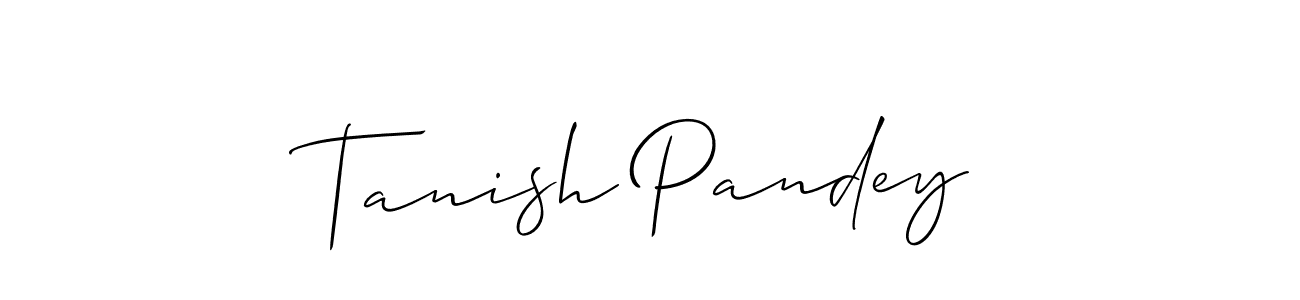 How to make Tanish Pandey signature? Allison_Script is a professional autograph style. Create handwritten signature for Tanish Pandey name. Tanish Pandey signature style 2 images and pictures png