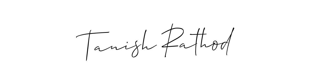 Make a beautiful signature design for name Tanish Rathod. With this signature (Allison_Script) style, you can create a handwritten signature for free. Tanish Rathod signature style 2 images and pictures png