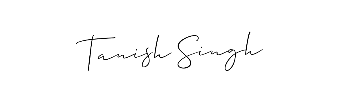 Allison_Script is a professional signature style that is perfect for those who want to add a touch of class to their signature. It is also a great choice for those who want to make their signature more unique. Get Tanish Singh name to fancy signature for free. Tanish Singh signature style 2 images and pictures png