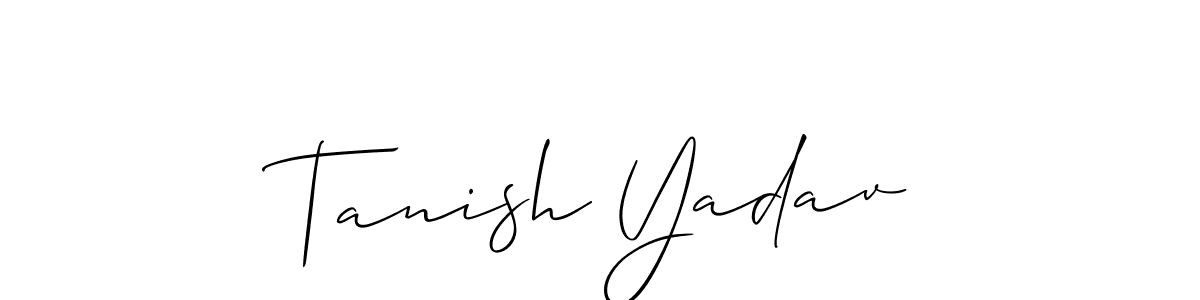 How to make Tanish Yadav signature? Allison_Script is a professional autograph style. Create handwritten signature for Tanish Yadav name. Tanish Yadav signature style 2 images and pictures png