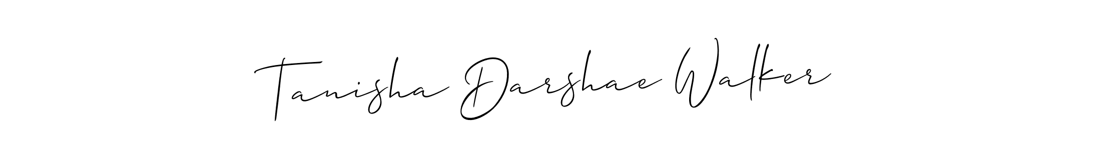 How to make Tanisha Darshae Walker signature? Allison_Script is a professional autograph style. Create handwritten signature for Tanisha Darshae Walker name. Tanisha Darshae Walker signature style 2 images and pictures png
