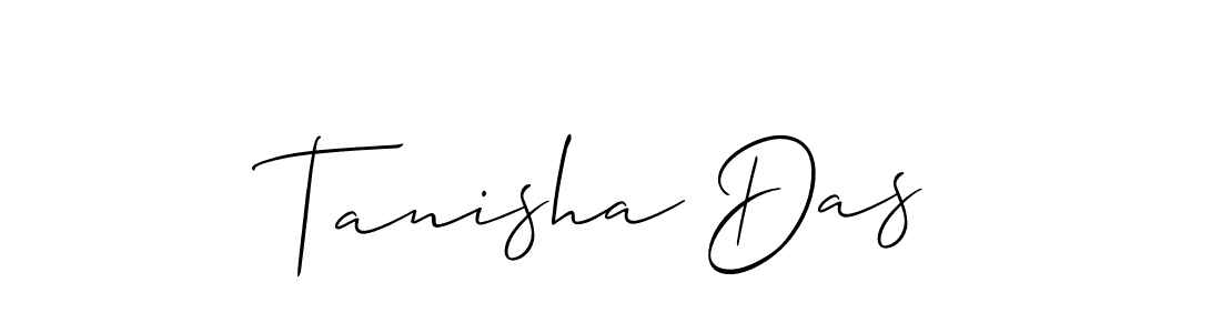 How to make Tanisha Das name signature. Use Allison_Script style for creating short signs online. This is the latest handwritten sign. Tanisha Das signature style 2 images and pictures png