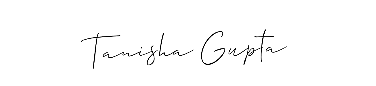 Create a beautiful signature design for name Tanisha Gupta. With this signature (Allison_Script) fonts, you can make a handwritten signature for free. Tanisha Gupta signature style 2 images and pictures png