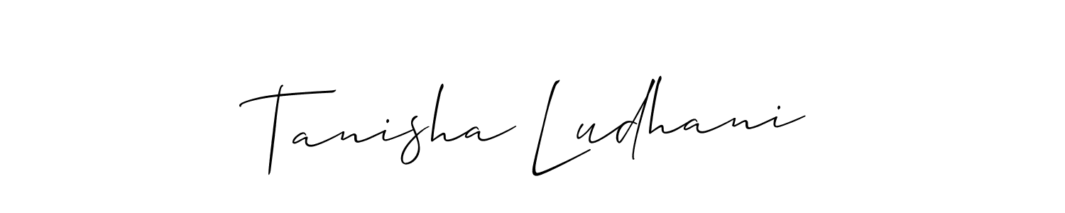 Design your own signature with our free online signature maker. With this signature software, you can create a handwritten (Allison_Script) signature for name Tanisha Ludhani. Tanisha Ludhani signature style 2 images and pictures png