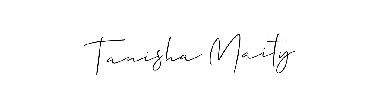 Make a beautiful signature design for name Tanisha Maity. With this signature (Allison_Script) style, you can create a handwritten signature for free. Tanisha Maity signature style 2 images and pictures png