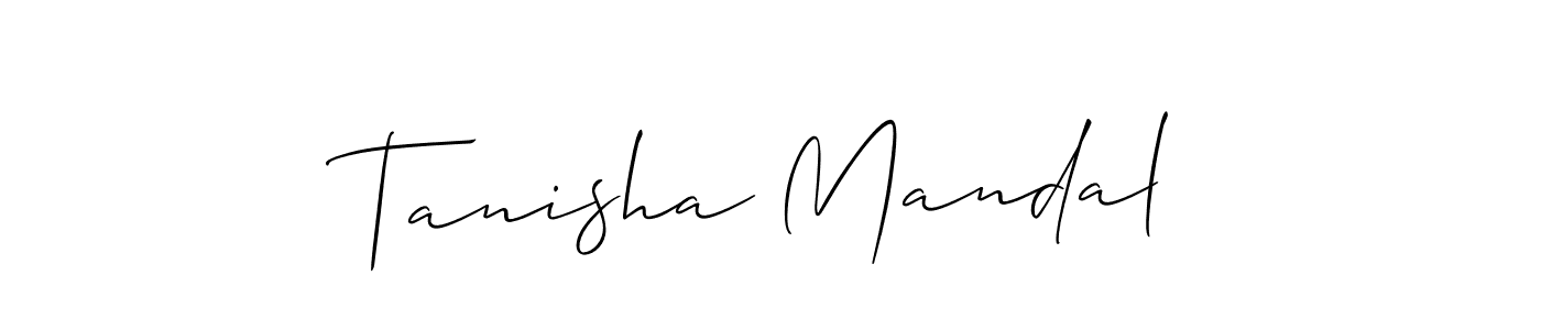 This is the best signature style for the Tanisha Mandal name. Also you like these signature font (Allison_Script). Mix name signature. Tanisha Mandal signature style 2 images and pictures png