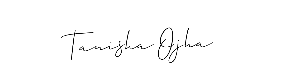 Make a short Tanisha Ojha signature style. Manage your documents anywhere anytime using Allison_Script. Create and add eSignatures, submit forms, share and send files easily. Tanisha Ojha signature style 2 images and pictures png