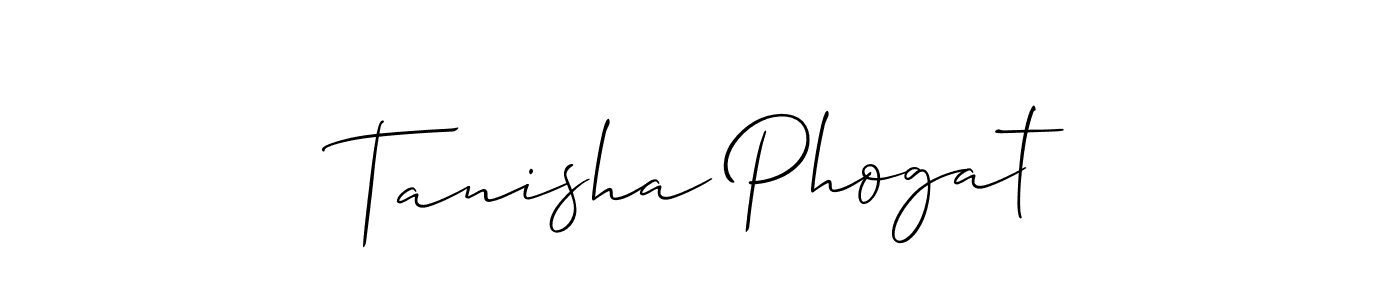 Make a short Tanisha Phogat signature style. Manage your documents anywhere anytime using Allison_Script. Create and add eSignatures, submit forms, share and send files easily. Tanisha Phogat signature style 2 images and pictures png