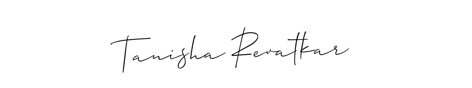 Use a signature maker to create a handwritten signature online. With this signature software, you can design (Allison_Script) your own signature for name Tanisha Revatkar. Tanisha Revatkar signature style 2 images and pictures png