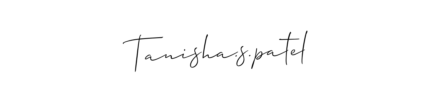 This is the best signature style for the Tanisha.s.patel name. Also you like these signature font (Allison_Script). Mix name signature. Tanisha.s.patel signature style 2 images and pictures png