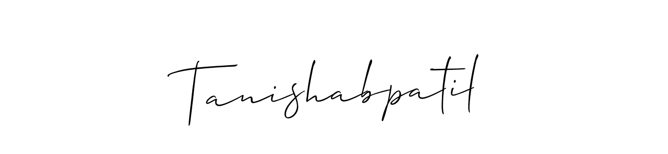Also we have Tanishabpatil name is the best signature style. Create professional handwritten signature collection using Allison_Script autograph style. Tanishabpatil signature style 2 images and pictures png