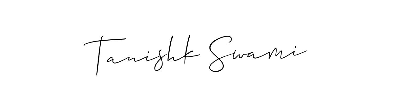 How to make Tanishk Swami signature? Allison_Script is a professional autograph style. Create handwritten signature for Tanishk Swami name. Tanishk Swami signature style 2 images and pictures png