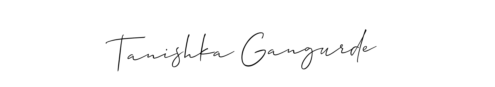 Design your own signature with our free online signature maker. With this signature software, you can create a handwritten (Allison_Script) signature for name Tanishka Gangurde. Tanishka Gangurde signature style 2 images and pictures png