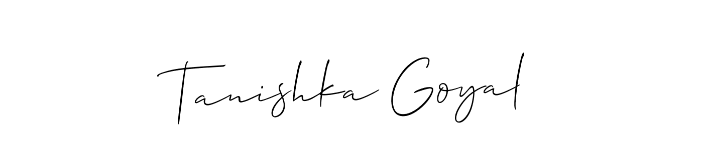 Check out images of Autograph of Tanishka Goyal name. Actor Tanishka Goyal Signature Style. Allison_Script is a professional sign style online. Tanishka Goyal signature style 2 images and pictures png