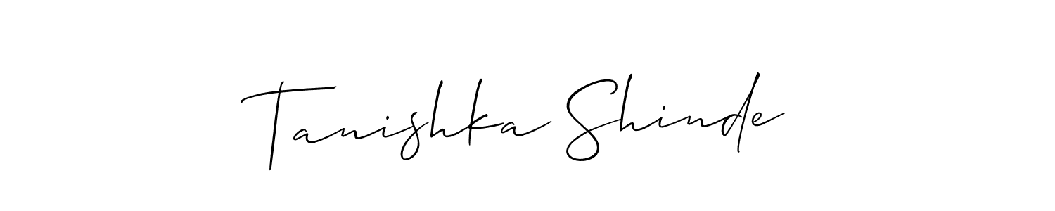 Check out images of Autograph of Tanishka Shinde name. Actor Tanishka Shinde Signature Style. Allison_Script is a professional sign style online. Tanishka Shinde signature style 2 images and pictures png