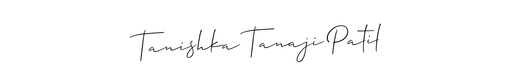 Make a beautiful signature design for name Tanishka Tanaji Patil. With this signature (Allison_Script) style, you can create a handwritten signature for free. Tanishka Tanaji Patil signature style 2 images and pictures png