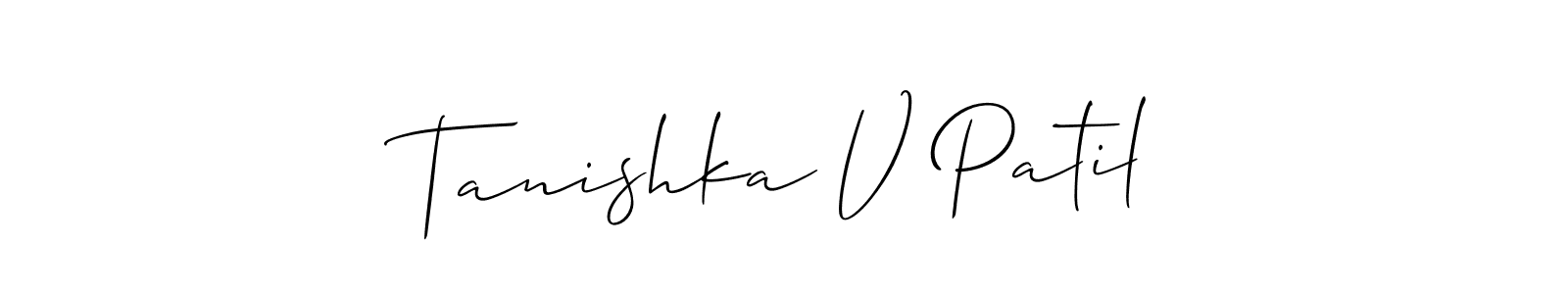 Check out images of Autograph of Tanishka V Patil name. Actor Tanishka V Patil Signature Style. Allison_Script is a professional sign style online. Tanishka V Patil signature style 2 images and pictures png