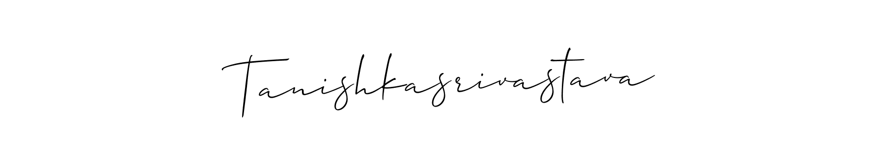 Also You can easily find your signature by using the search form. We will create Tanishkasrivastava name handwritten signature images for you free of cost using Allison_Script sign style. Tanishkasrivastava signature style 2 images and pictures png