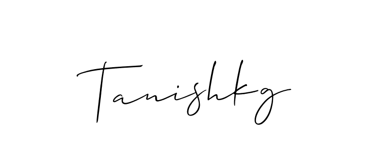 Allison_Script is a professional signature style that is perfect for those who want to add a touch of class to their signature. It is also a great choice for those who want to make their signature more unique. Get Tanishkg name to fancy signature for free. Tanishkg signature style 2 images and pictures png
