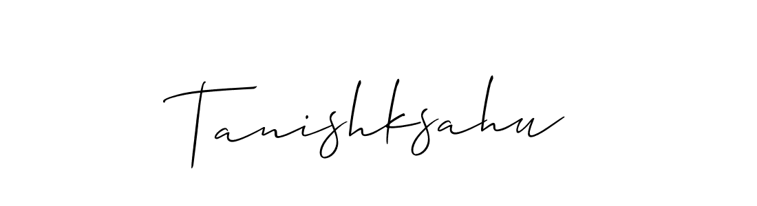 How to make Tanishksahu signature? Allison_Script is a professional autograph style. Create handwritten signature for Tanishksahu name. Tanishksahu signature style 2 images and pictures png