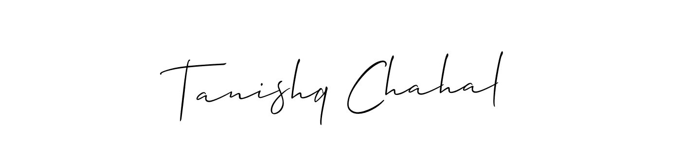 Here are the top 10 professional signature styles for the name Tanishq Chahal. These are the best autograph styles you can use for your name. Tanishq Chahal signature style 2 images and pictures png